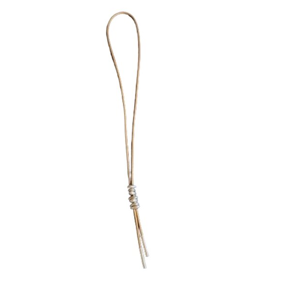 Long Lagenlook metal pewter adjustable chunky statement necklace - Picture 5 of 11